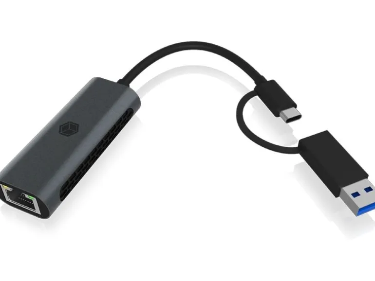 ICY BOX Netzwerk-Adapter IB-LAN301-C3 USB Typ-C/USB Typ-A