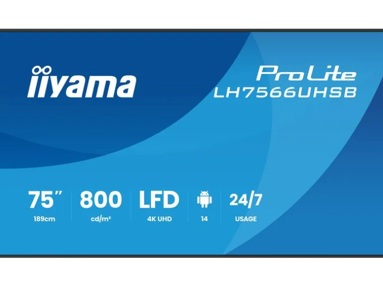 iiyama Public Display ProLite LH7566UHSB-B1AG 75 "