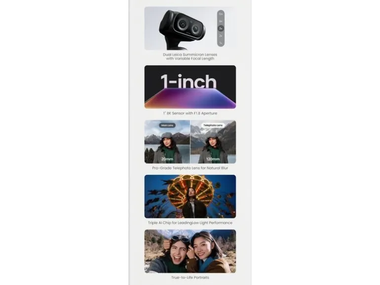 Insta360 Actionkamera Luna Ultra Creator Bundle Stellar White