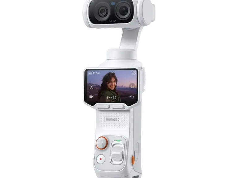 Insta360 Actionkamera Ultra mit Gimbal Standard-Paket Stellar White