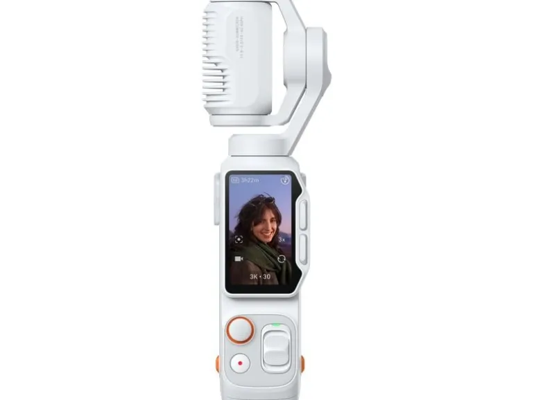 Insta360 Actionkamera Ultra mit Gimbal Standard-Paket Stellar White