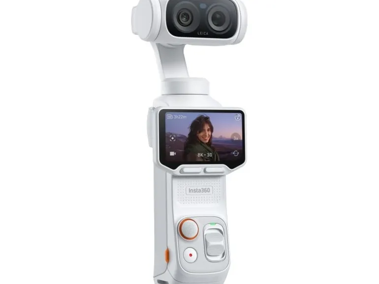 Insta360 Actionkamera Ultra mit Gimbal Standard-Paket Stellar White