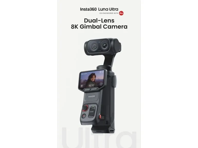 Insta360 Actionkamera Ultra mit Gimbal Standard-Paket Stellar White