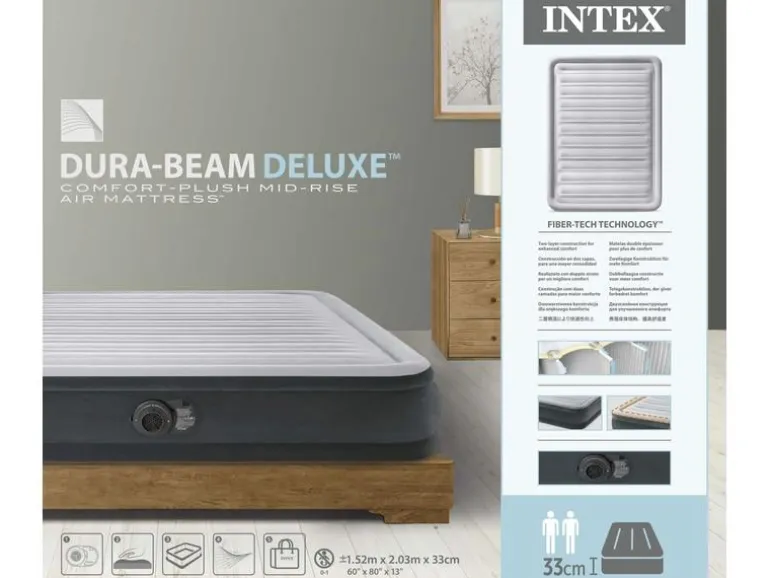 Intex Luftbett Dura Beam Deluxe Queen 152 x 203 x 33 cm