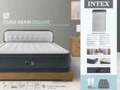 Intex Luftbett Dura Beam mit Headboard Queen 152 x 236 x 46 cm