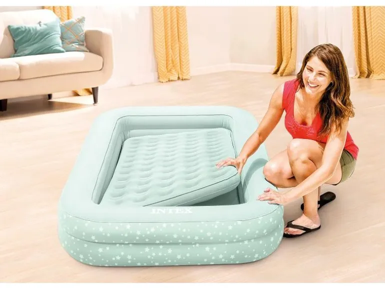 Intex Luftbett Kidz Travel Set 107 x 168 cm, Mint