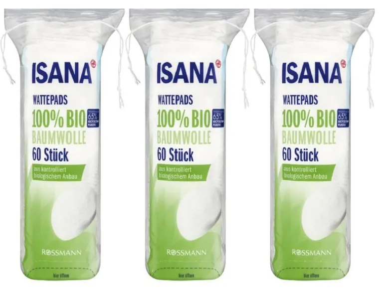 Isana Wattepads 3 x 60 Stück