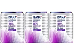 Isana Wattestäbchen 3 x 200 Stück