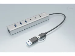 i-tec USB-Hub USB-C/USB-A, Metall, 3x USB-C, 4x USB-A