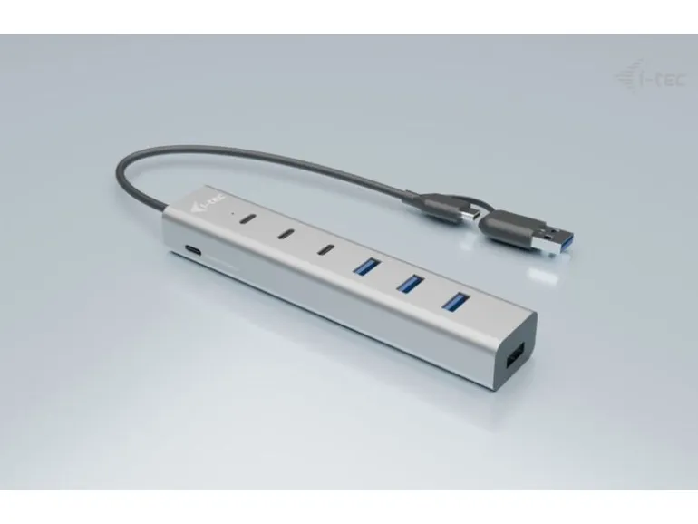i-tec USB-Hub USB-C/USB-A, Metall, 3x USB-C, 4x USB-A