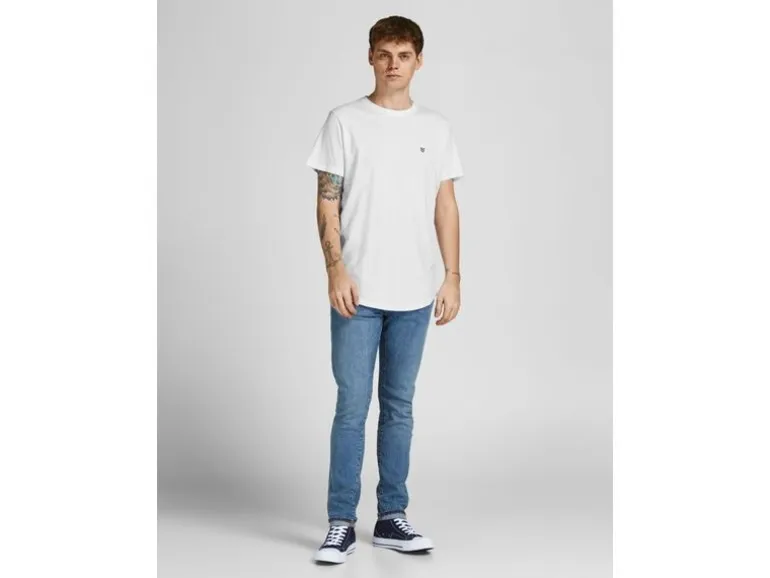 JACK&JONES Brody T-shirt Weiss / Navy Blazer Grösse M, 5 Stück