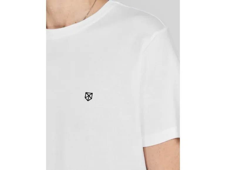 JACK&JONES Brody T-shirt Weiss / Navy Blazer Grösse M, 5 Stück