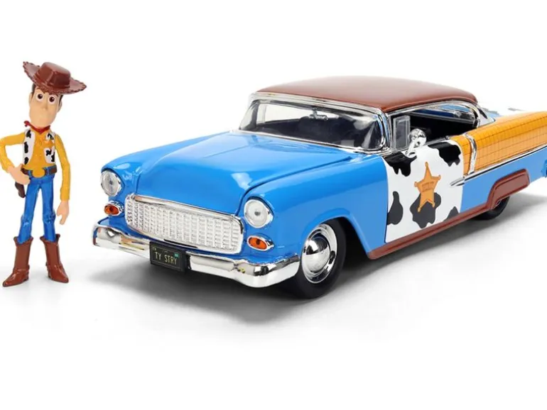 Jada Toys Toy Story Woody 1955 Chevrolet Bel Air 1:24