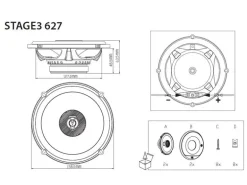 JBL 2-Weg Lautsprecher Stage3 627