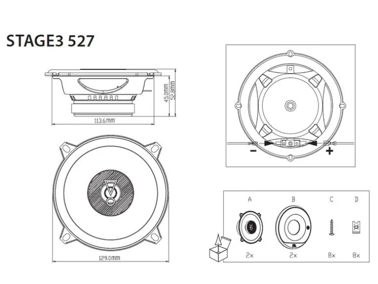 JBL 2-Weg Lautsprecher Stage3 527