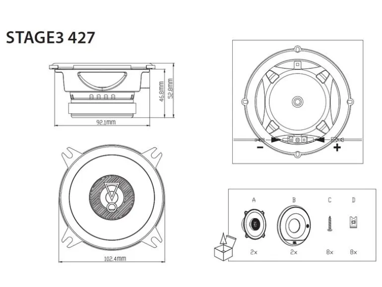 JBL 2-Weg Lautsprecher Stage3 427
