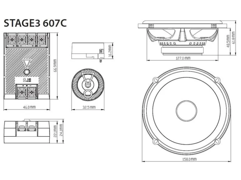 JBL 2-Weg Lautsprecher Stage3 607C