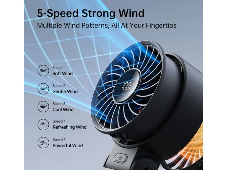 Jisulife Handventilator Fan 7 Schwarz