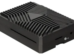 jOY-iT Gehäuse für Raspberry Pi 5 Aluminium, Schwarz