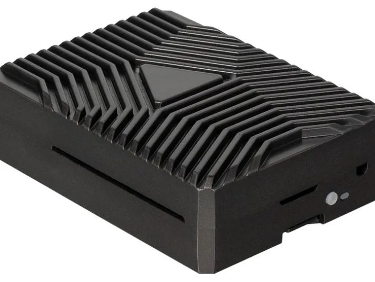 jOY-iT Gehäuse für Raspberry Pi 5 Aluminium, Schwarz