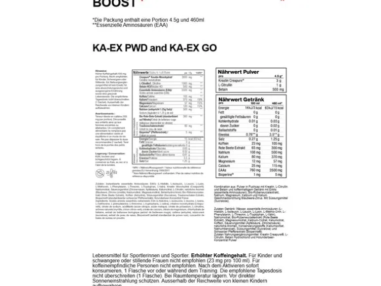 KAEX Pulver BOOST+ 28 x 17g