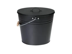 Kamino Ascheeimer mit Deckel, 15 l, Schwarz