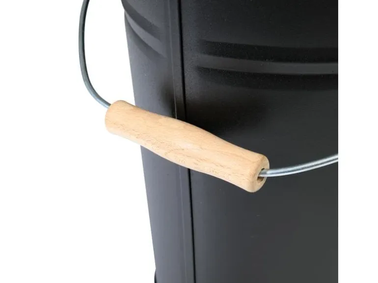 Kamino Ascheeimer mit Deckel, 15 l, Schwarz