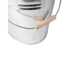 Kamino Ascheeimer mit Deckel, 24 l, Silber