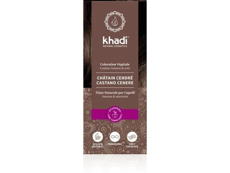 khadi Haarcoloration Pflanzenhaarfarbe Aschbraun