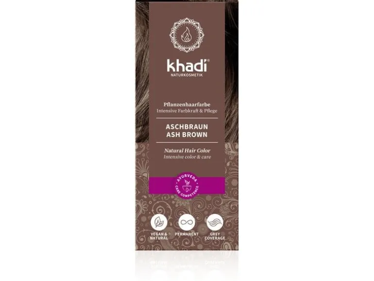 khadi Haarcoloration Pflanzenhaarfarbe Aschbraun