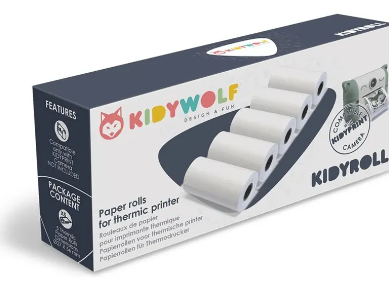 Kidywolf Thermopapier zu Sofortbildkamera 5 Rollen