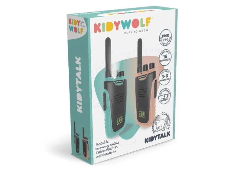 Kidywolf Walkie-Talkies mit Taschenlampe hellblau/rosa