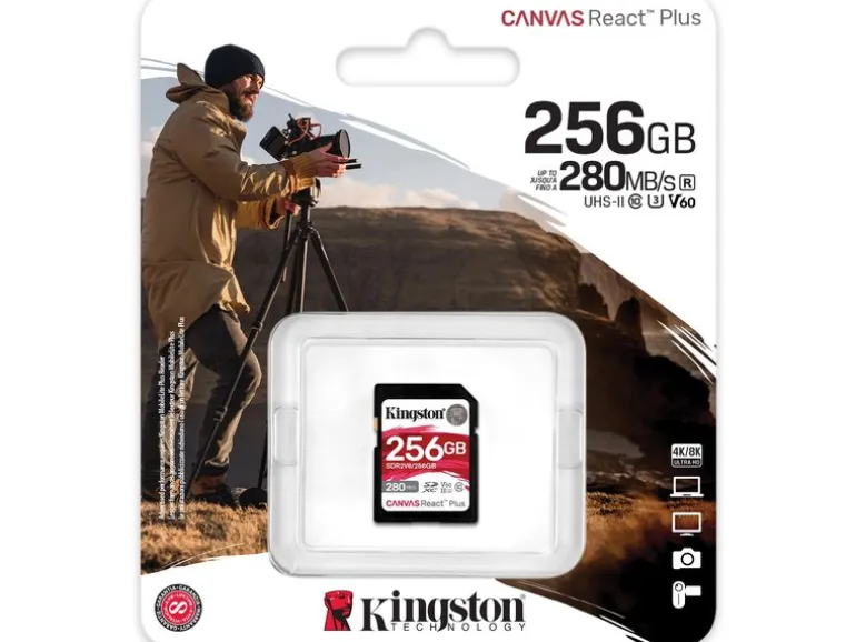 Kingston SDXC-Karte Canvas React Plus V60 256 GB