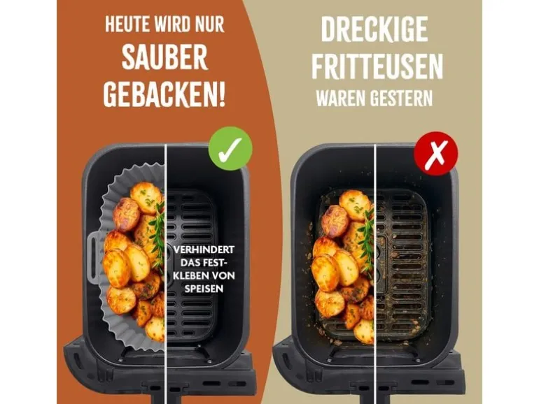 KitchBo Silikonform 20 x 20 x 6.3 cm, Schwarz / Grau