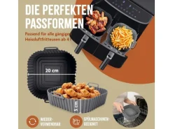 KitchBo Silikonform 20 x 20 x 6.3 cm, Schwarz / Grau