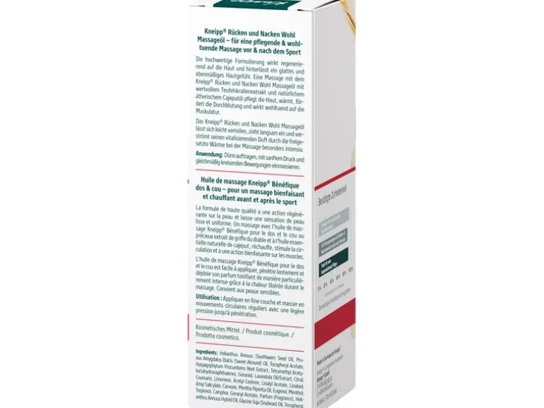Kneipp Massageöl Rücken und Nacken Wohl 100 ml