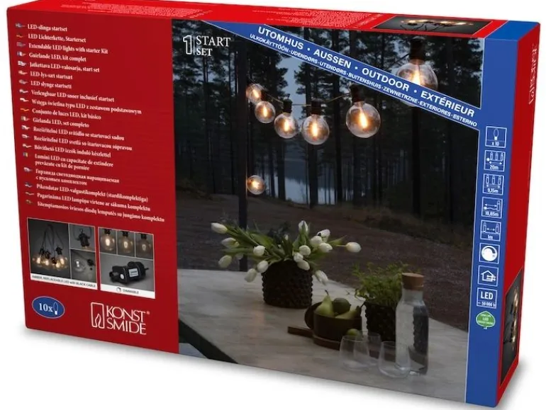 Konstsmide Lichterkette Basis-Set 2394, 10 LEDs, Transparent
