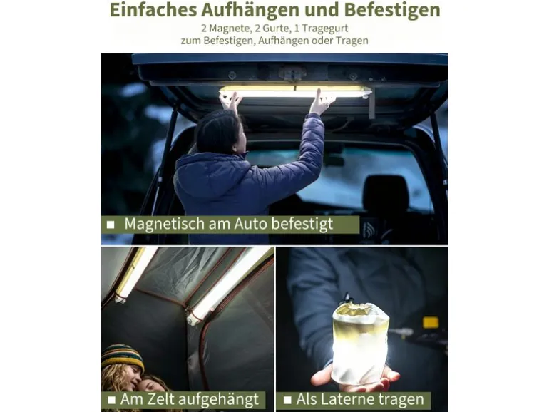 KOOR Campinglampe Luceda aufblasbar, 2 Stück