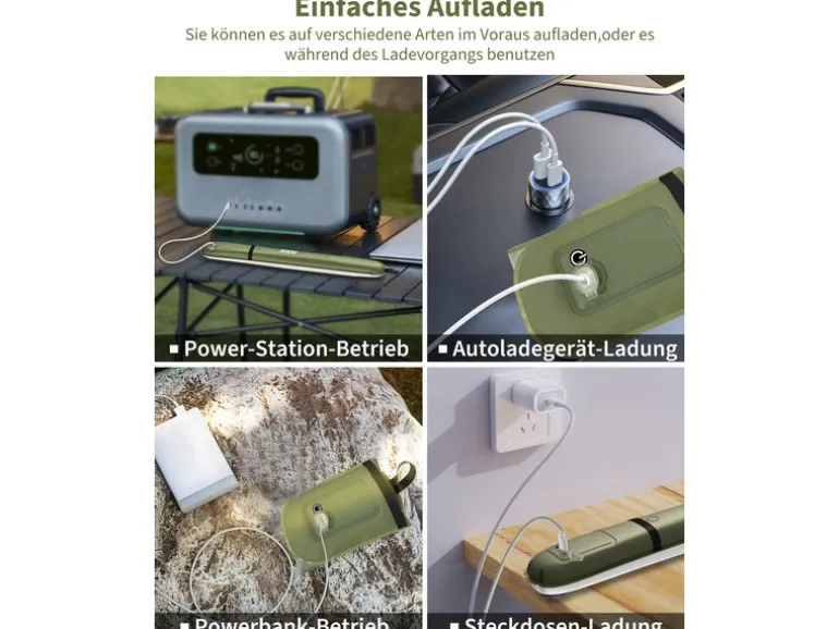 KOOR Campinglampe Luceda aufblasbar, 2 Stück