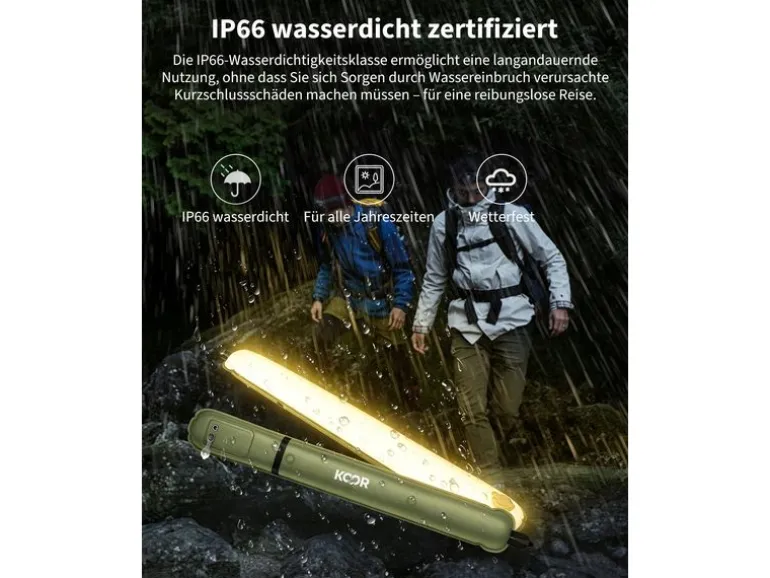 KOOR Campinglampe Luceda aufblasbar, 2 Stück