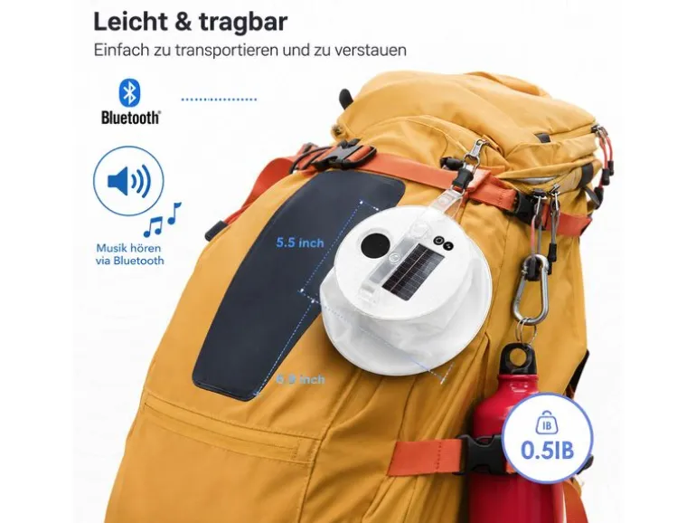 KOOR Campinglampe Lumora LED, RGB, Speakerfunktion