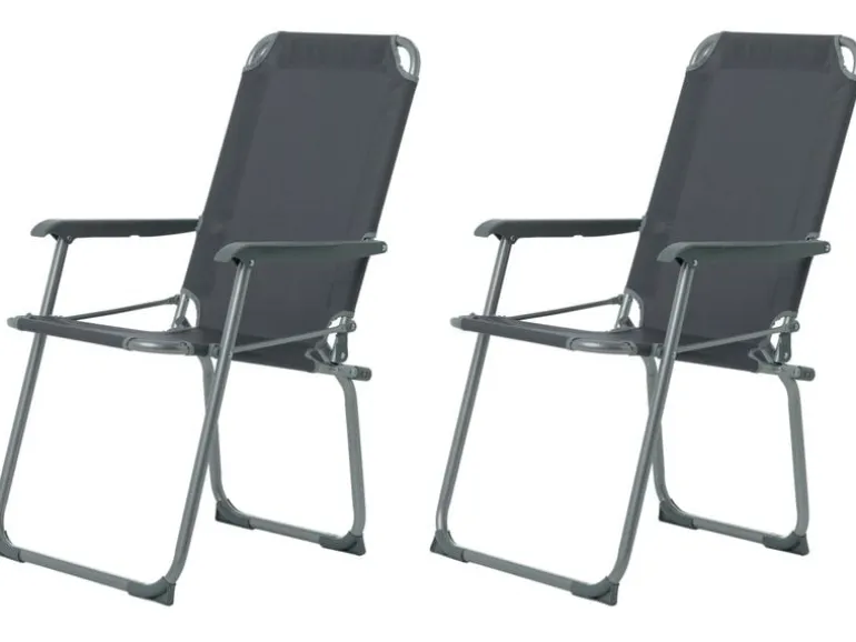 KOOR Campingstuhl Comodo Grigio, 2 Stück