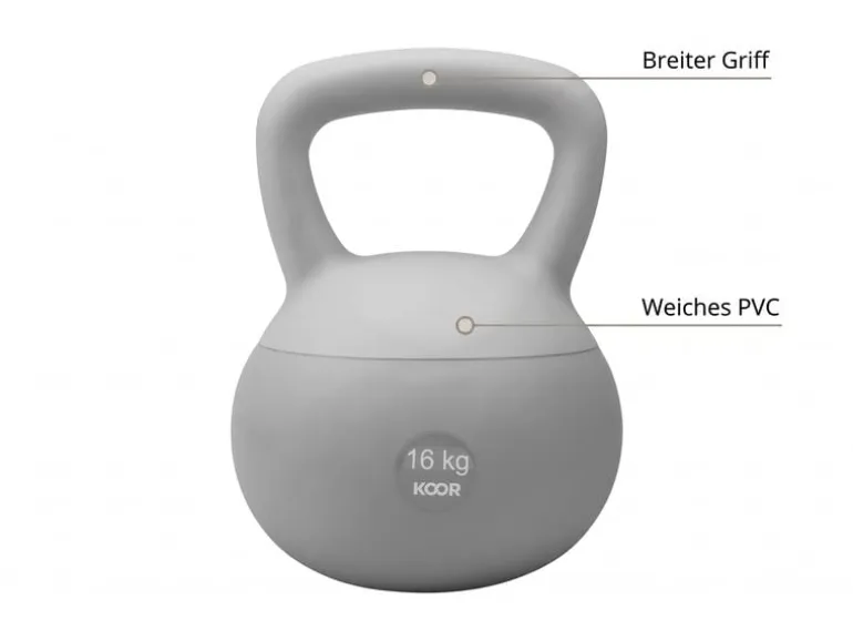 KOOR Kettlebell Paalla Soft, 16 kg