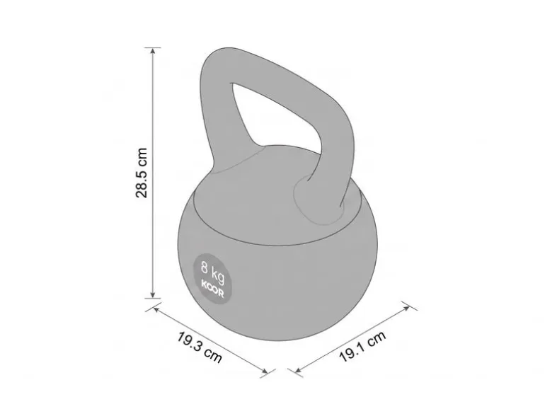 KOOR Kettlebell Paalla Soft, 8 kg