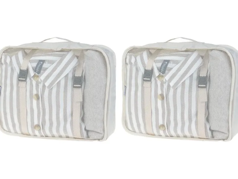 KOOR Kleiderbeutel Reesa, Grösse L, 2er-Pack, Beige