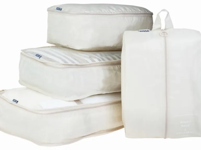 KOOR Kleiderbeutel Set Reesa, 4-teilig, Beige