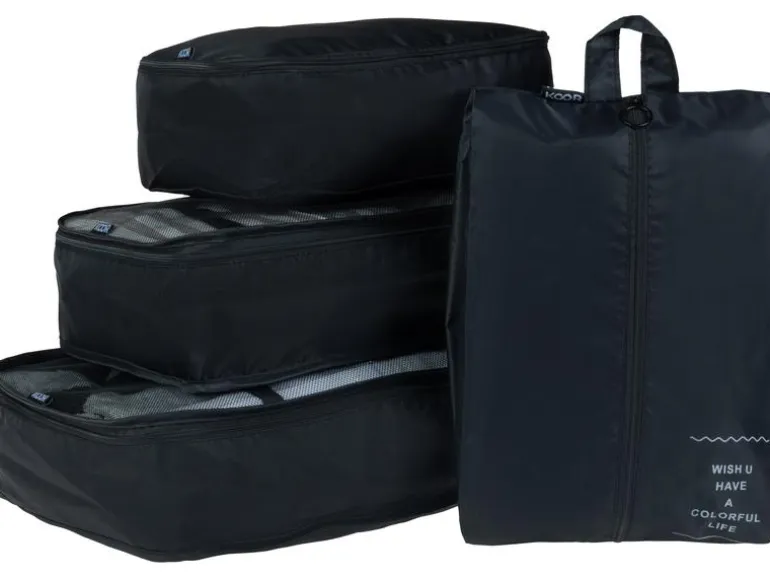KOOR Kleiderbeutel Set Reesa, 4-teilig, Schwarz
