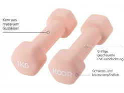 KOOR Kurzhantel-Set 1 kg, Caramel