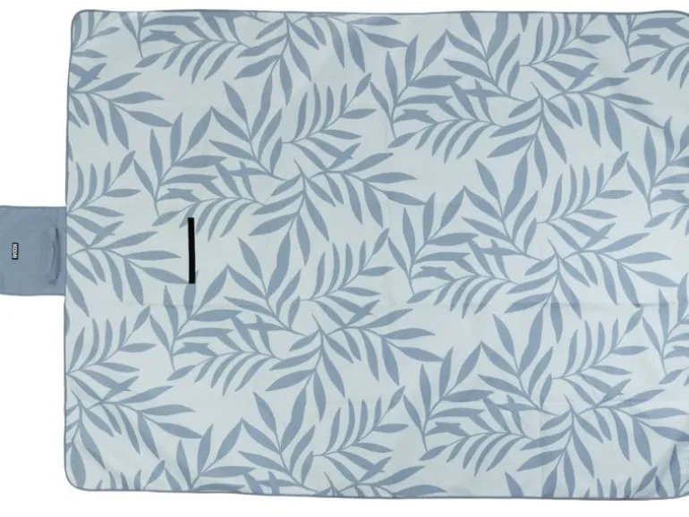 KOOR Picknickdecke Leaves, Blau 200 x 250 cm