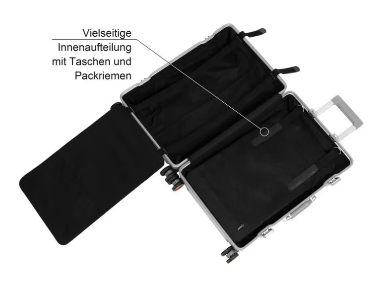 KOOR Reisekoffer Aluminium 40 L, Silber